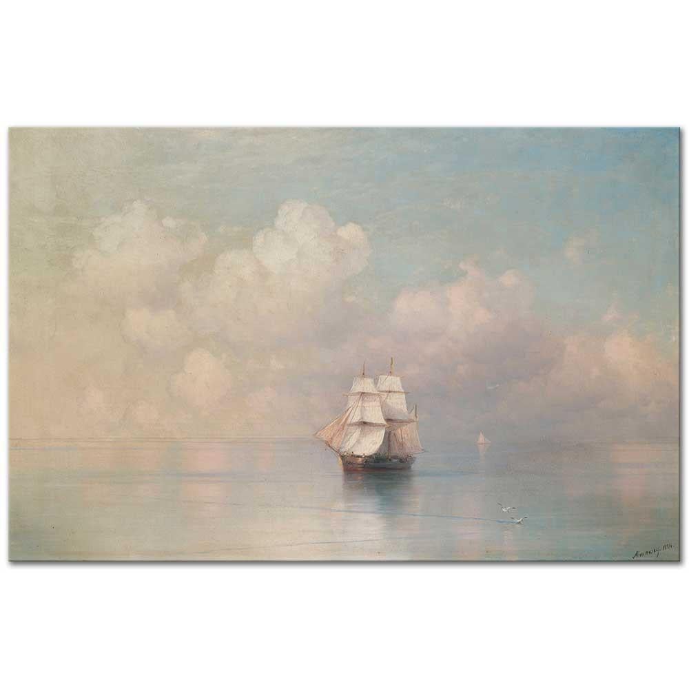 Ivan Aivazovsky Durgun Denizlerde Kanvas Tablo