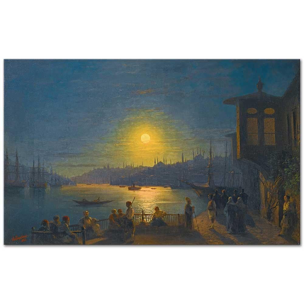 Ivan Aivazovsky Haliç'te Mehtap Kanvas Tablo