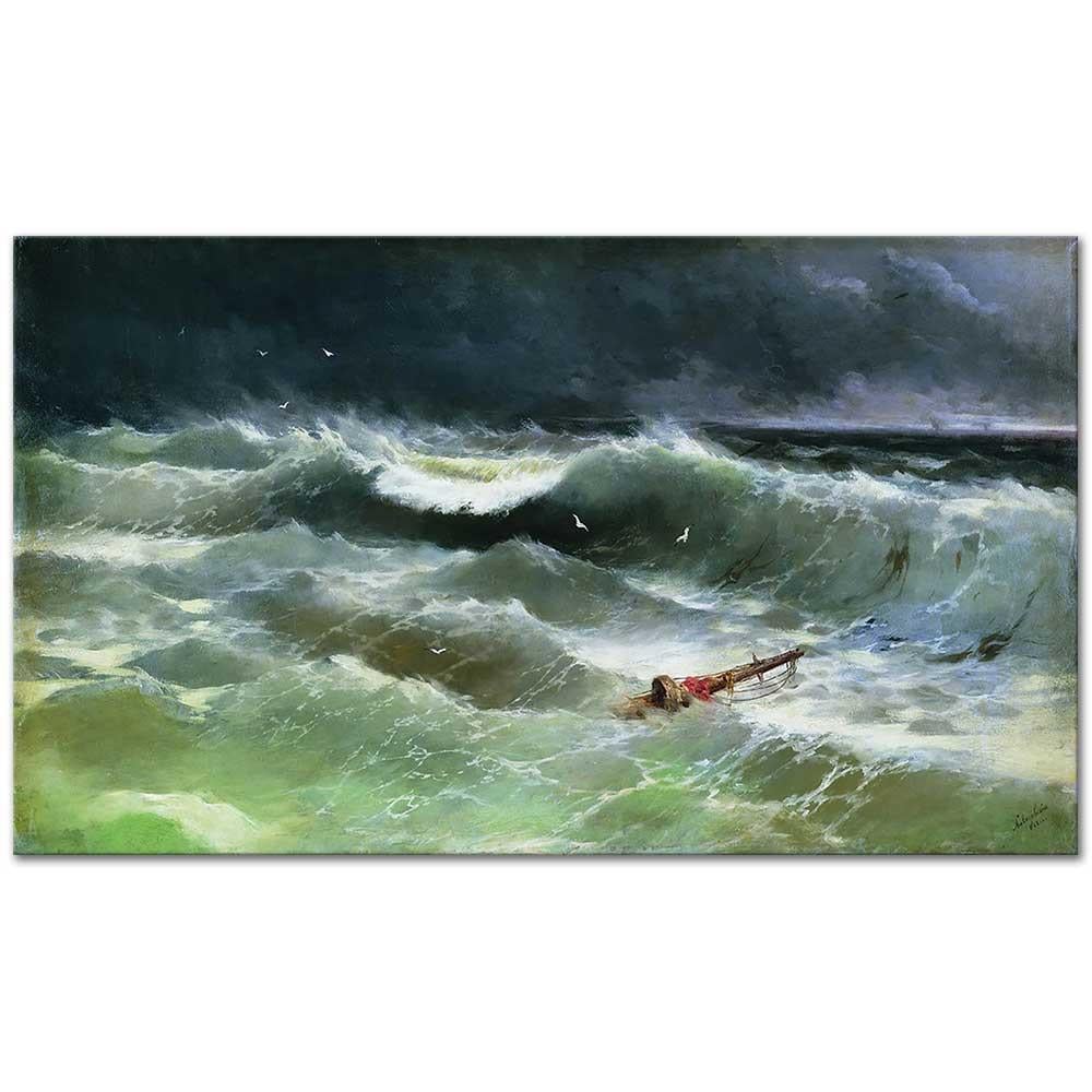 Ivan Aivazovsky Ship Pole in Storm Art Print