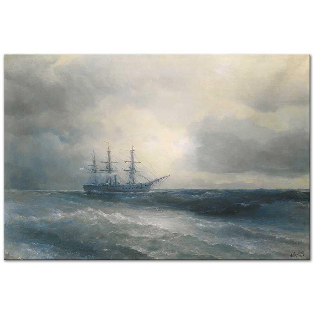 Ivan Ayvazovski Buharlı Gemi Kanvas Tablo