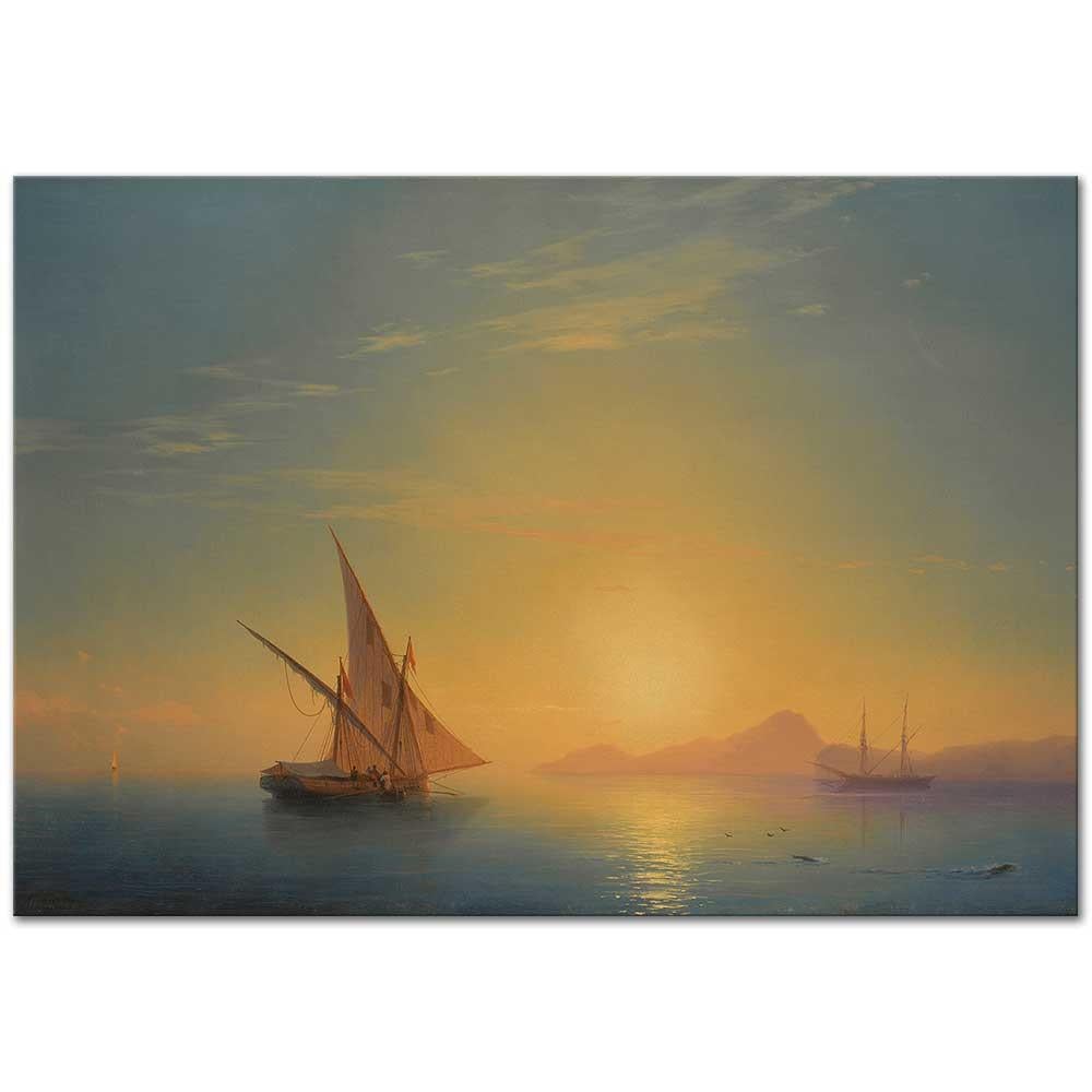 Sunset over the island of Ischia by Ivan Aivazovsky