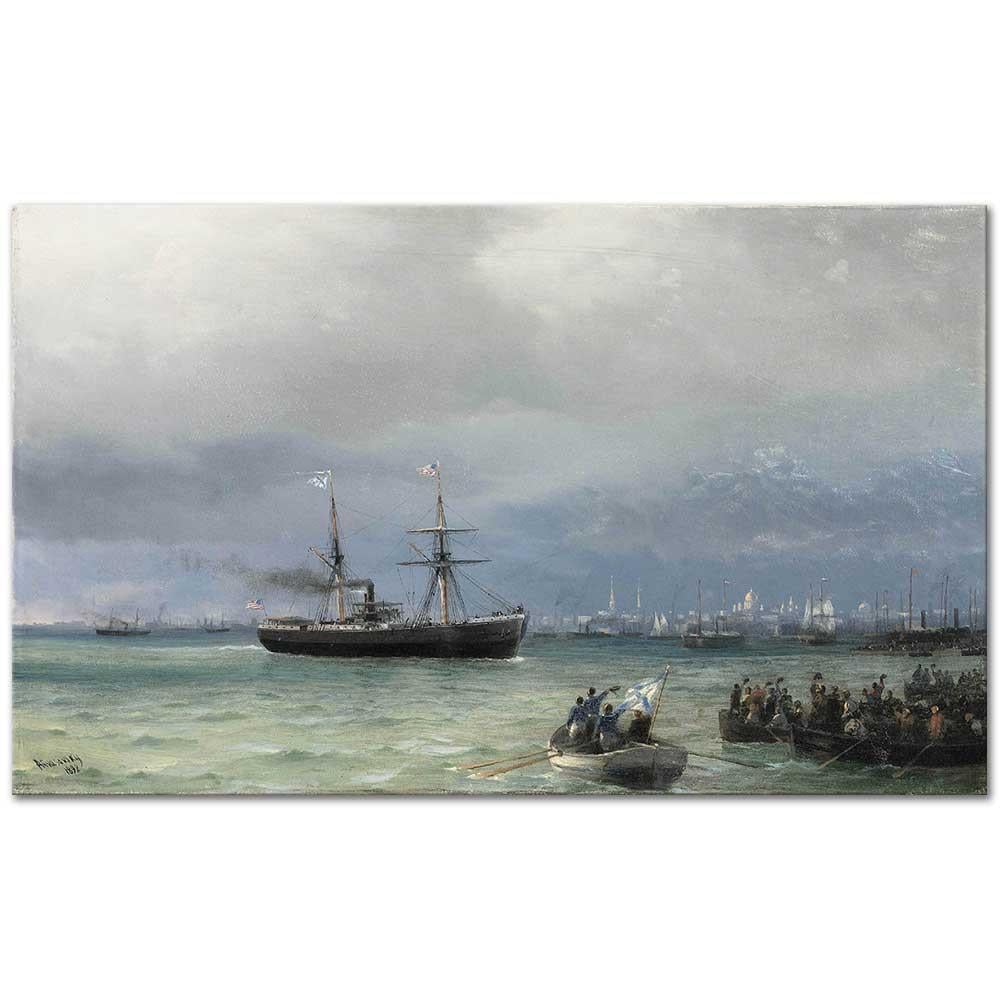 Ayvazovsky Destek Gemisi Kanvas Tablo