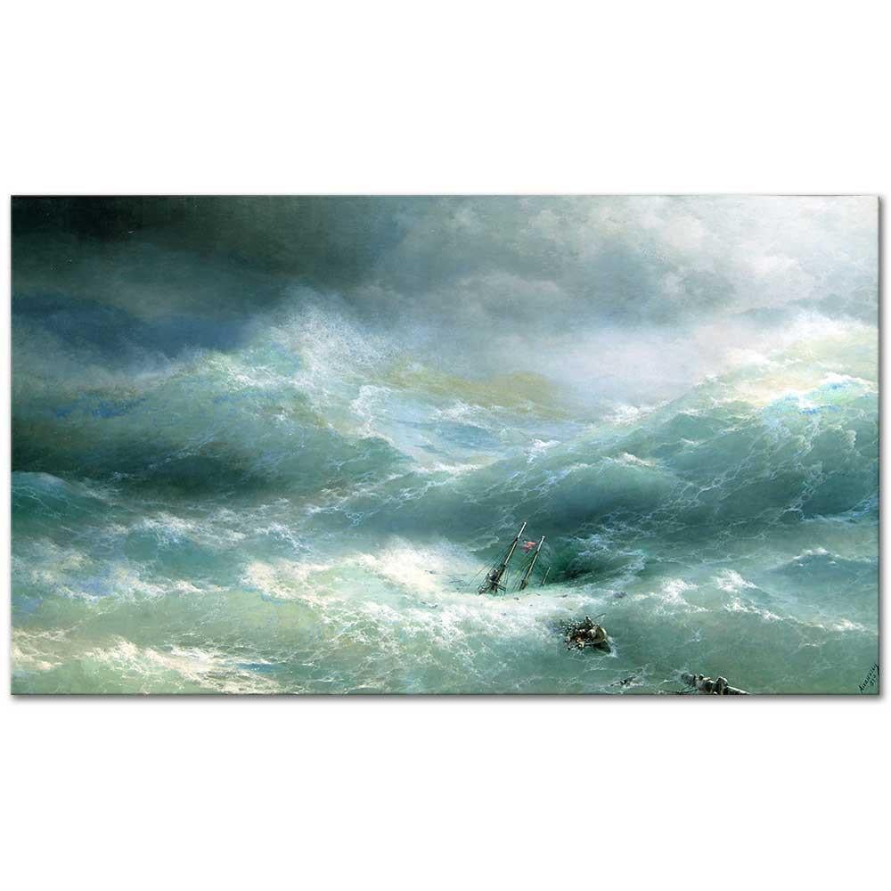 Ayvazovsky Fırtınada Kazazedeler Kanvas Tablo