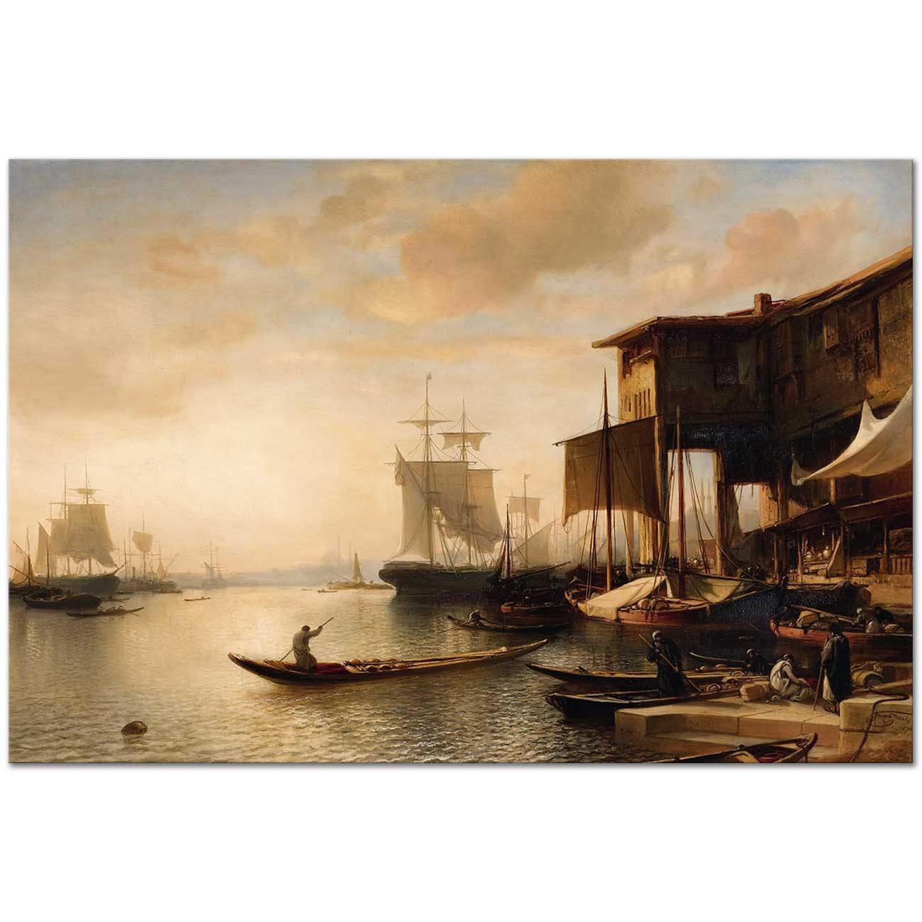 Jacob Jacobs Market Place in Constantinople Art Print