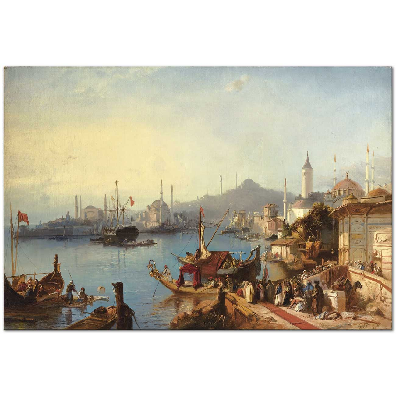 Jacob Jacobs Sultan Abdulmecit Arrives at the Nusretiye Mosque Art Print