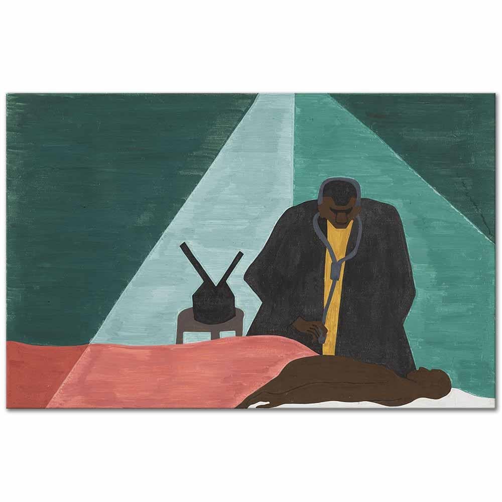 Jacob Lawrence Yaşam Savaşı Kanvas Tablo