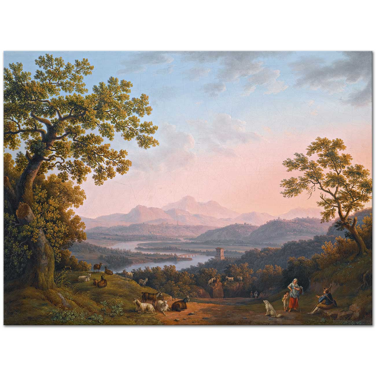 View of the Tiber Valley with the Sabine Mountains by Jacob Philipp Hackert