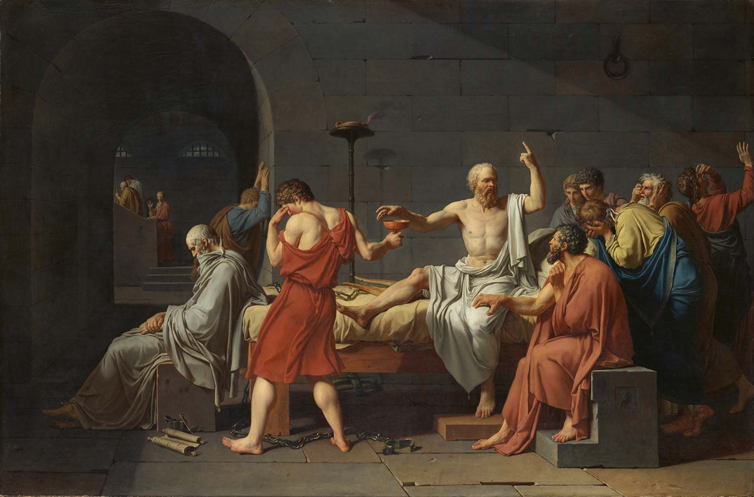 Jacque-Louis David Sokrat'ın Ölümü Kanvas Tablo