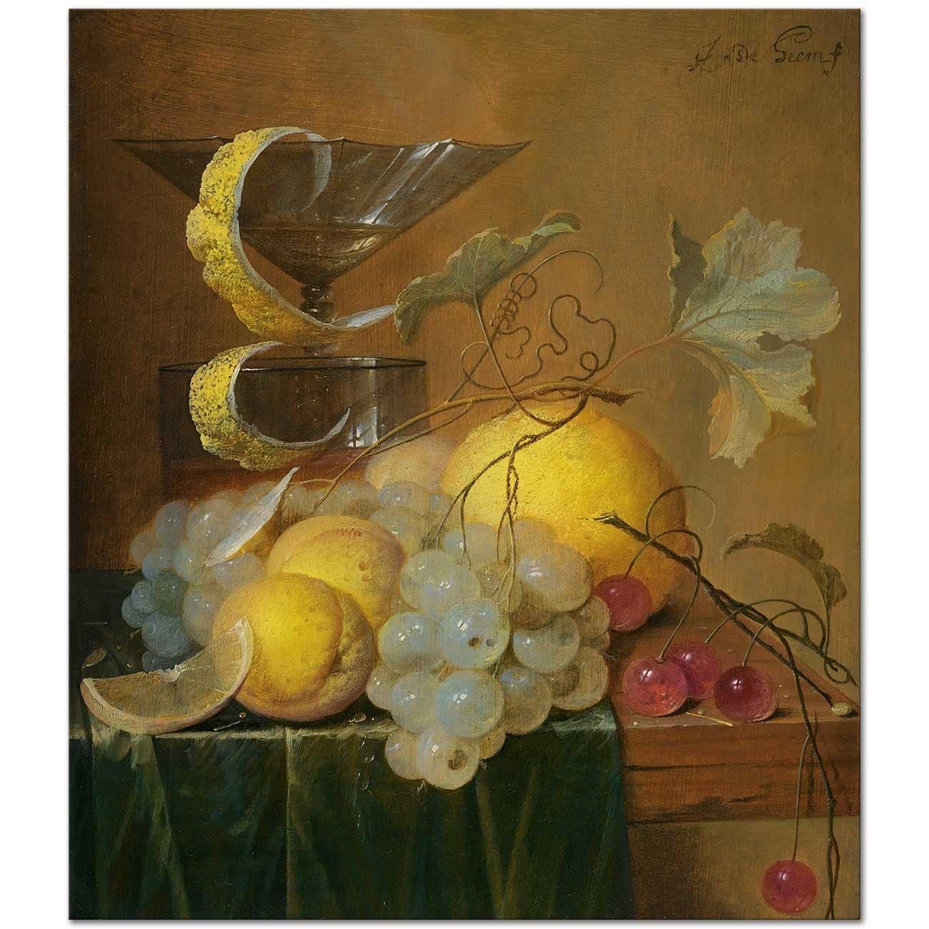 Still Life With A Wine Glass by Jan Davidsz de Heem