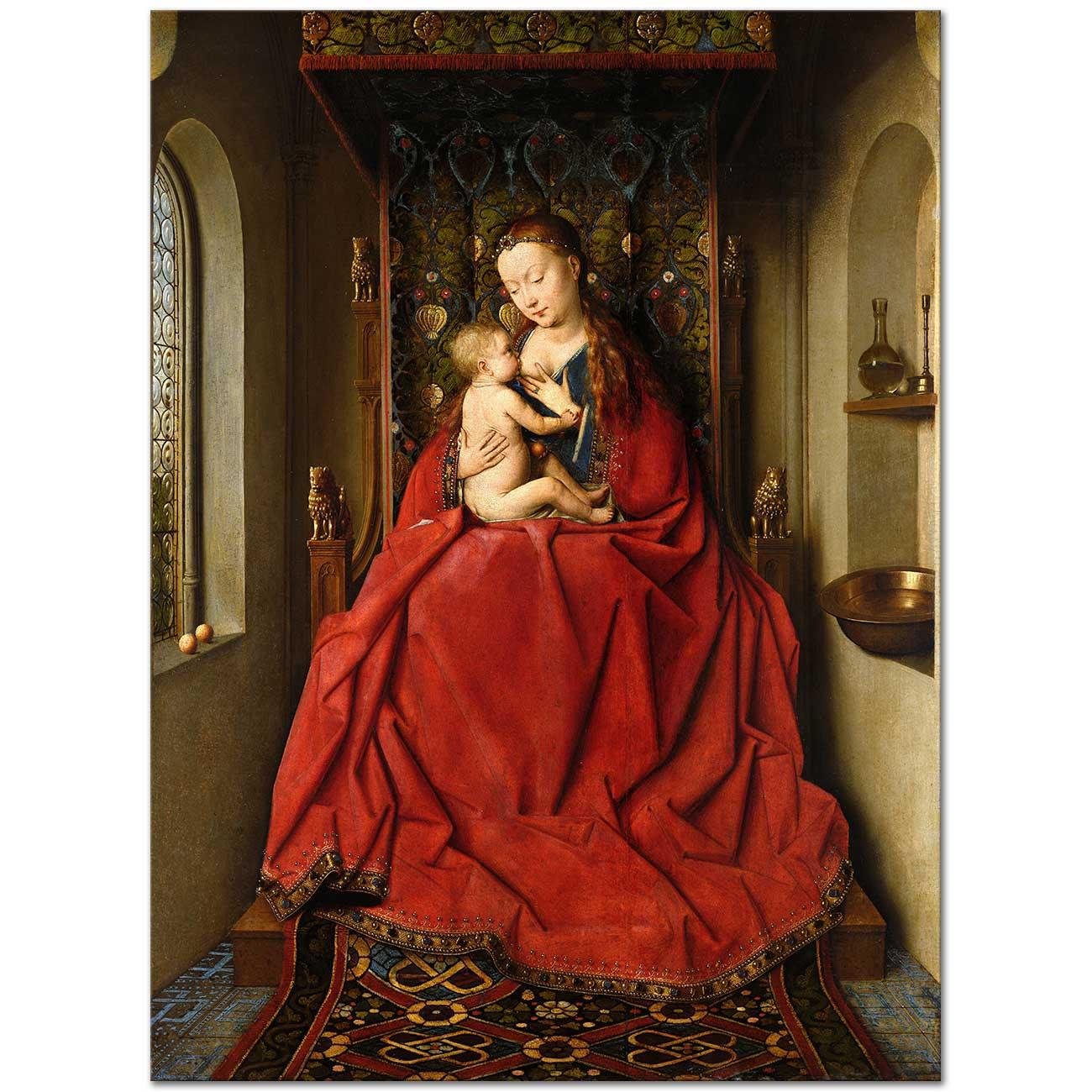 Jan van Eyck Madonna ve Çocuğu Kanvas Tablo