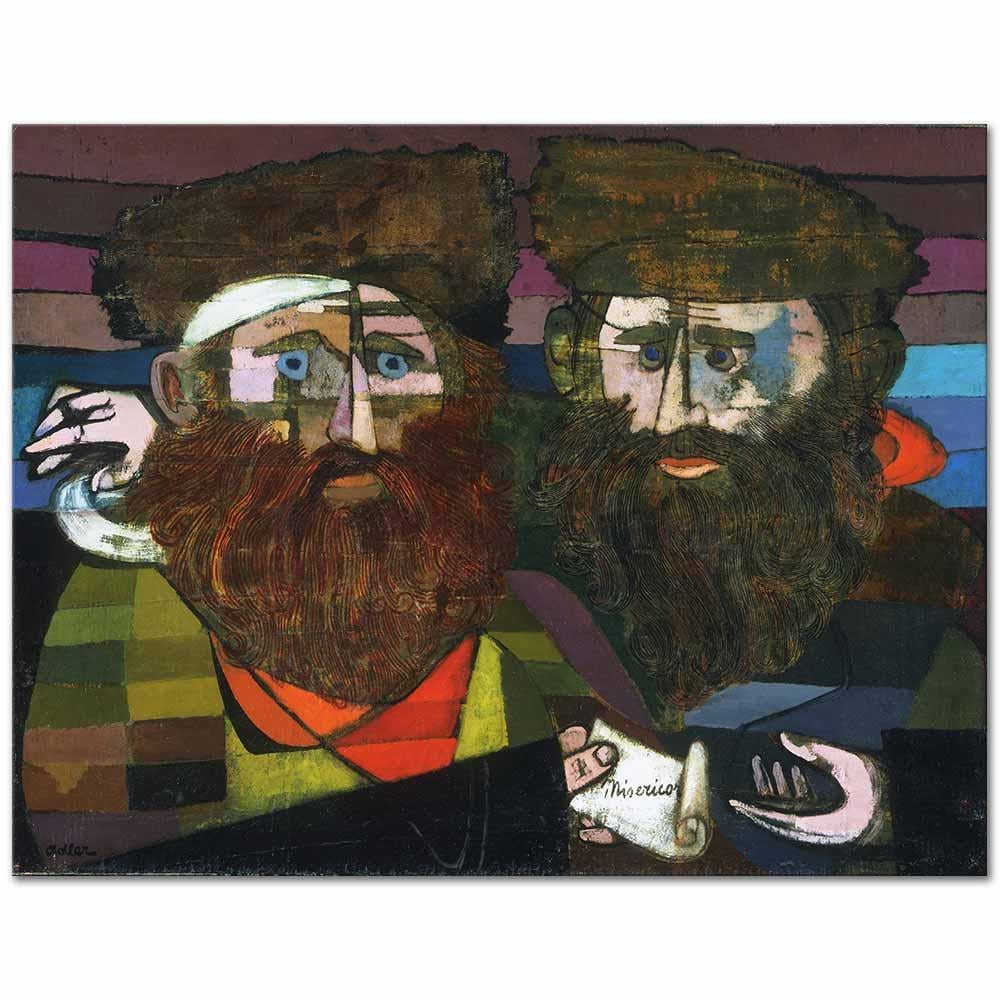 Two Rabbis by Jankel Adler