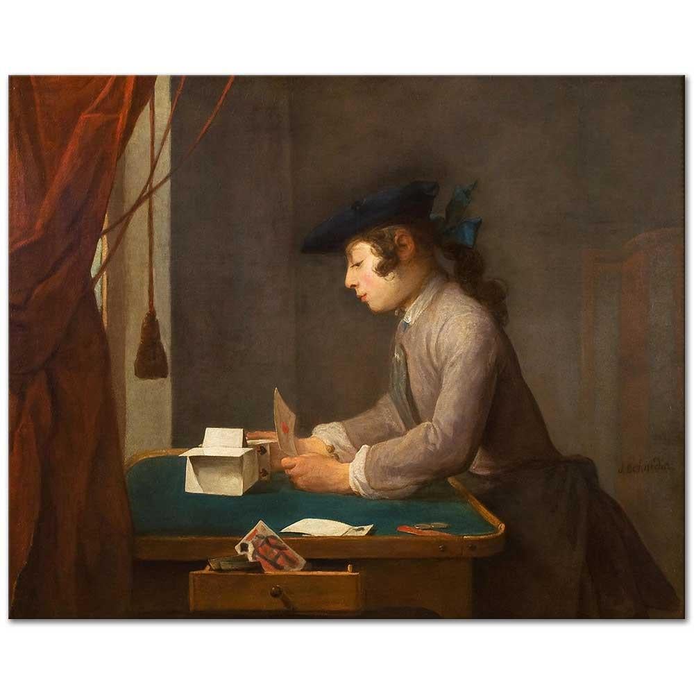 Boy Building a House of Cards by Jean Baptiste Simeon Chardin