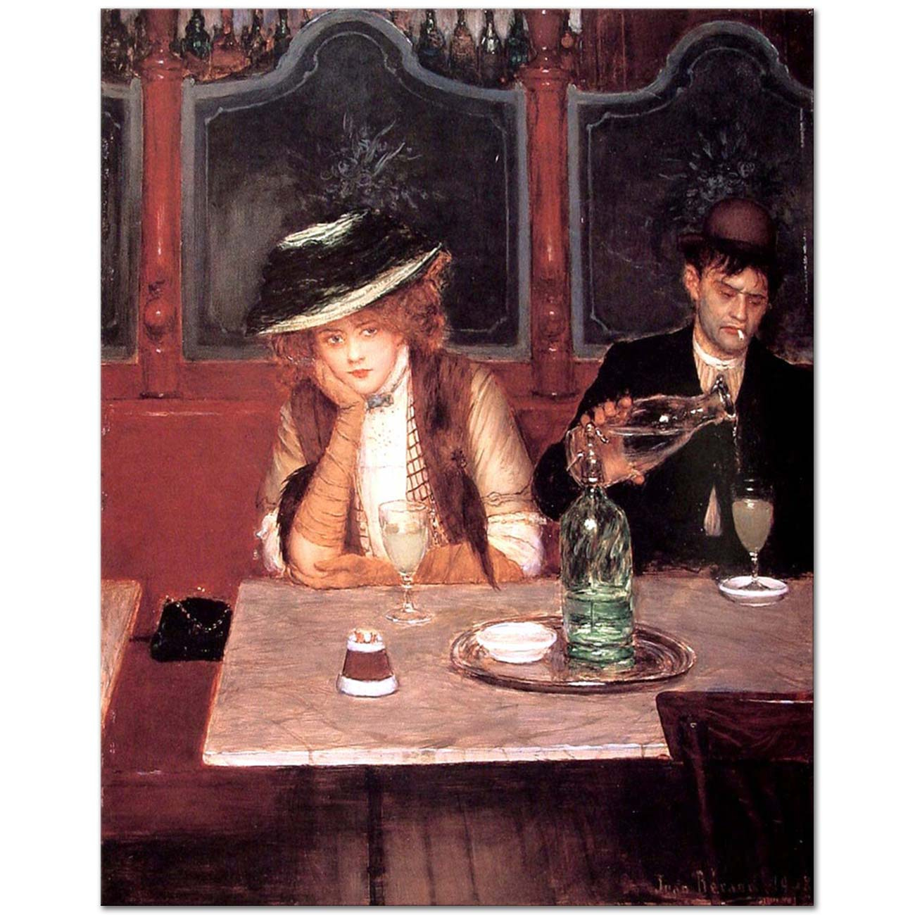 Jean Beraud İçenler Kanvas Tablo