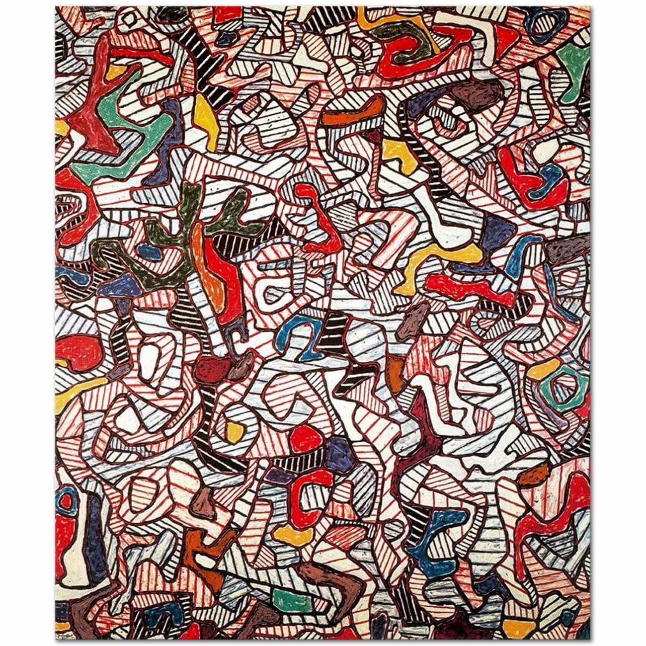 Jean Dubuffet Kompozisyon Kanvas Tablo