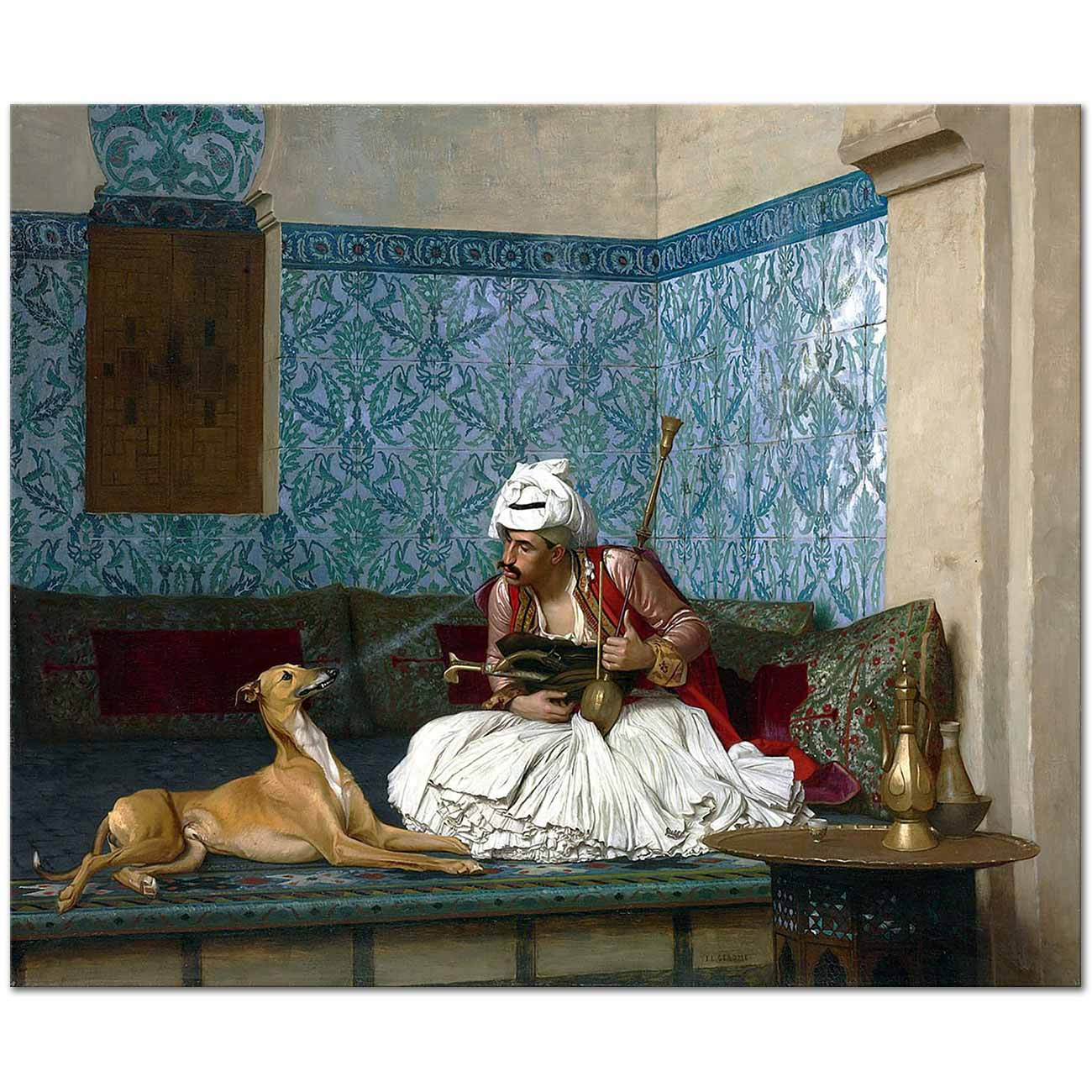 Jean Leon Gerome Arnavut ve Köpeği Kanvas Tablo