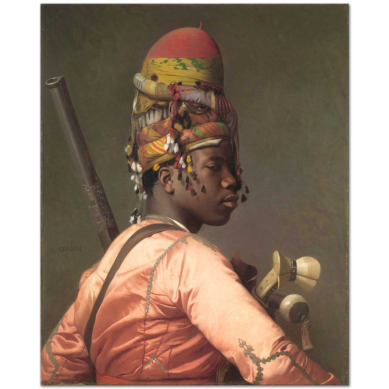Jean Leon Gerome Başı Bozuk Kanvas Tablo