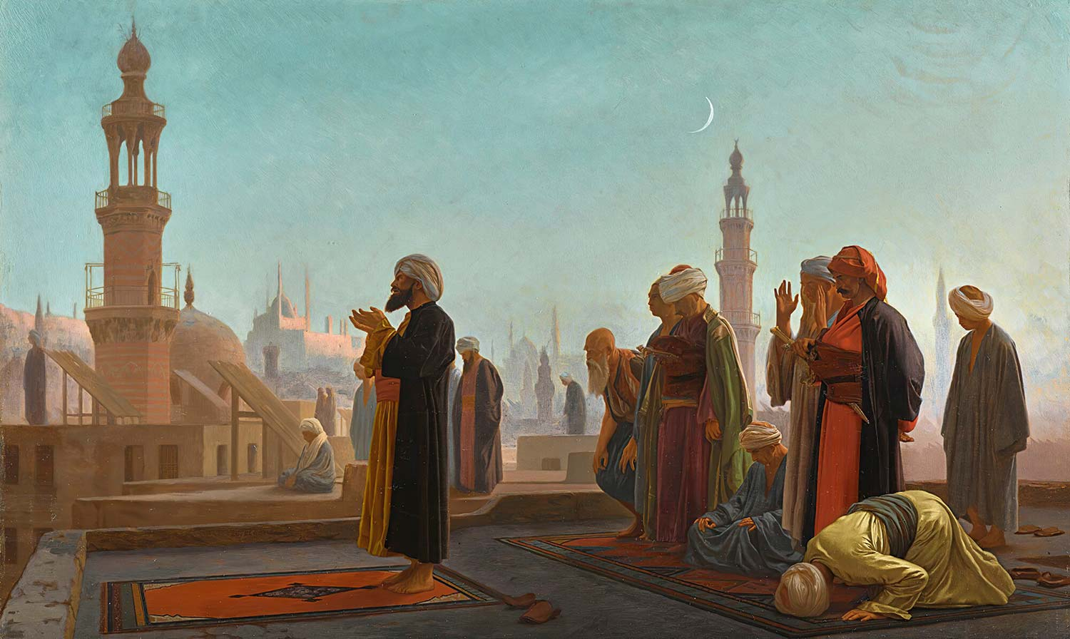 Jean Leon Gerome Kahire'de Akşam Namazı Kanvas Tablo