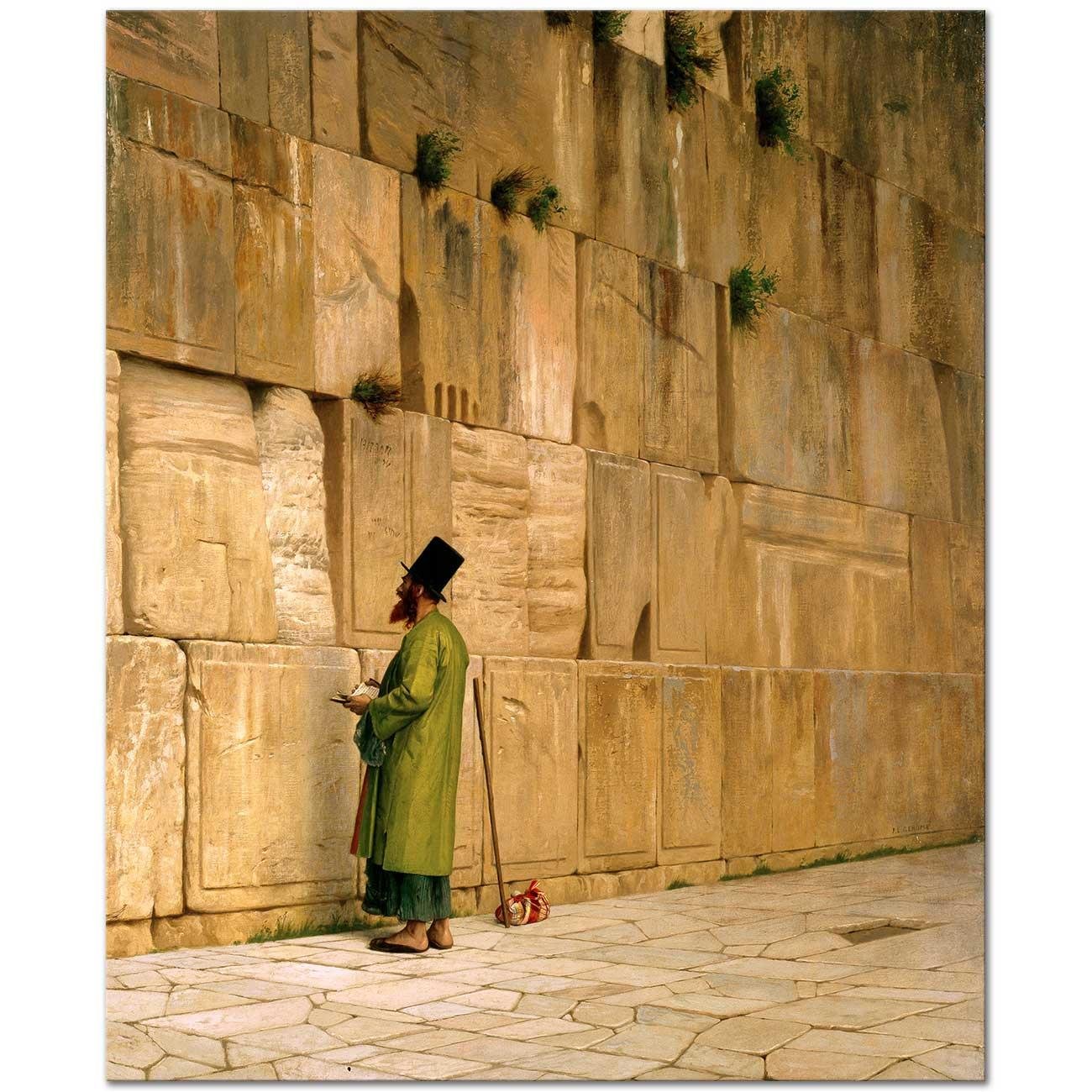 Jean Leon Gerome Ağlama Duvarında Kudüs Kanvas Tablo