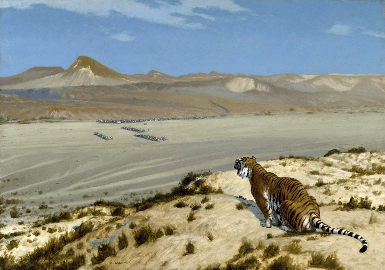 Jean Leon Gerome Tiger On The Watch Art Print