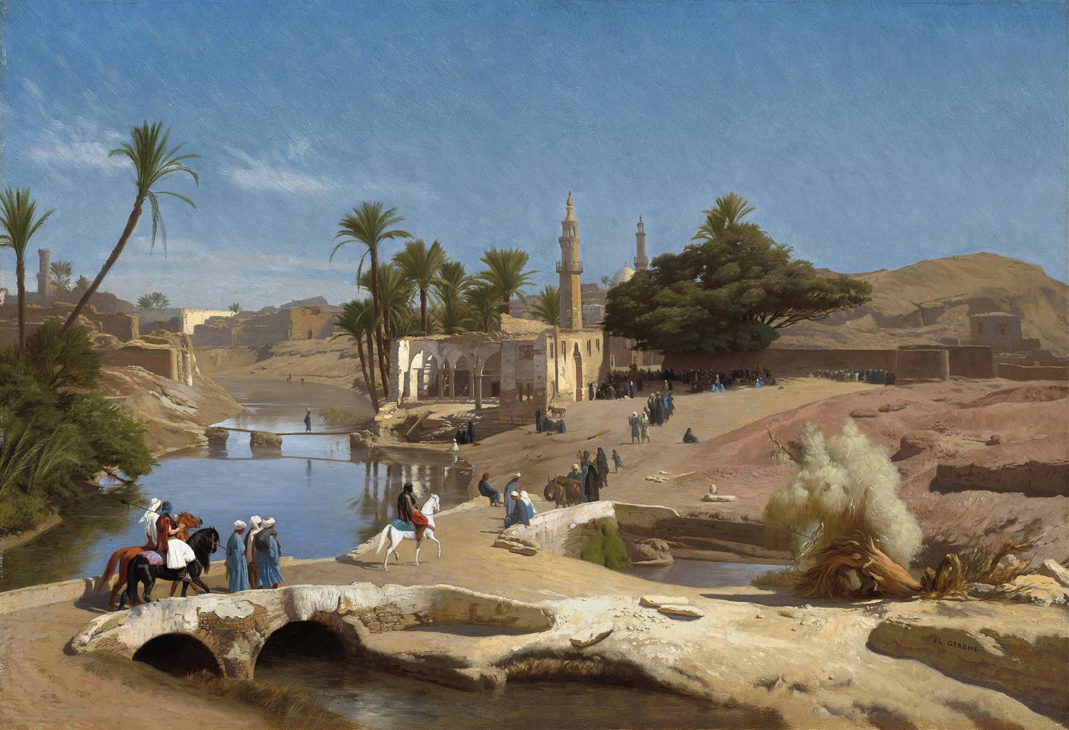 View Of Medinet El Fayoum by Jean Leon Gerome