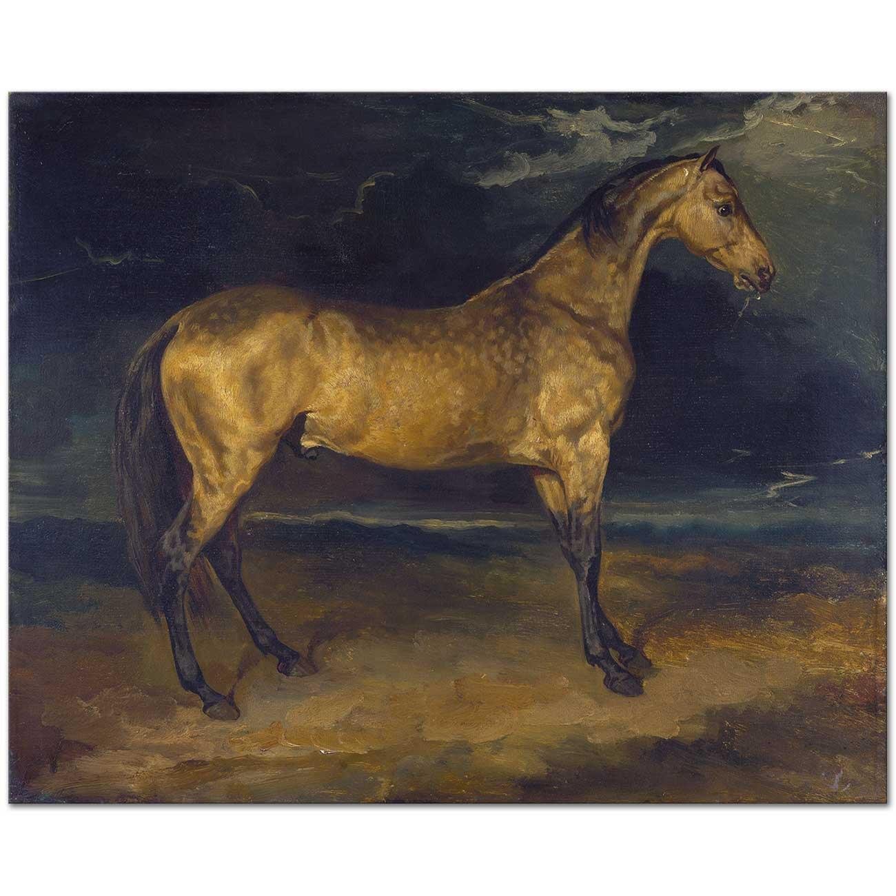 A Horse Frightened by Lightning by Jean Louis Theodore Gericault