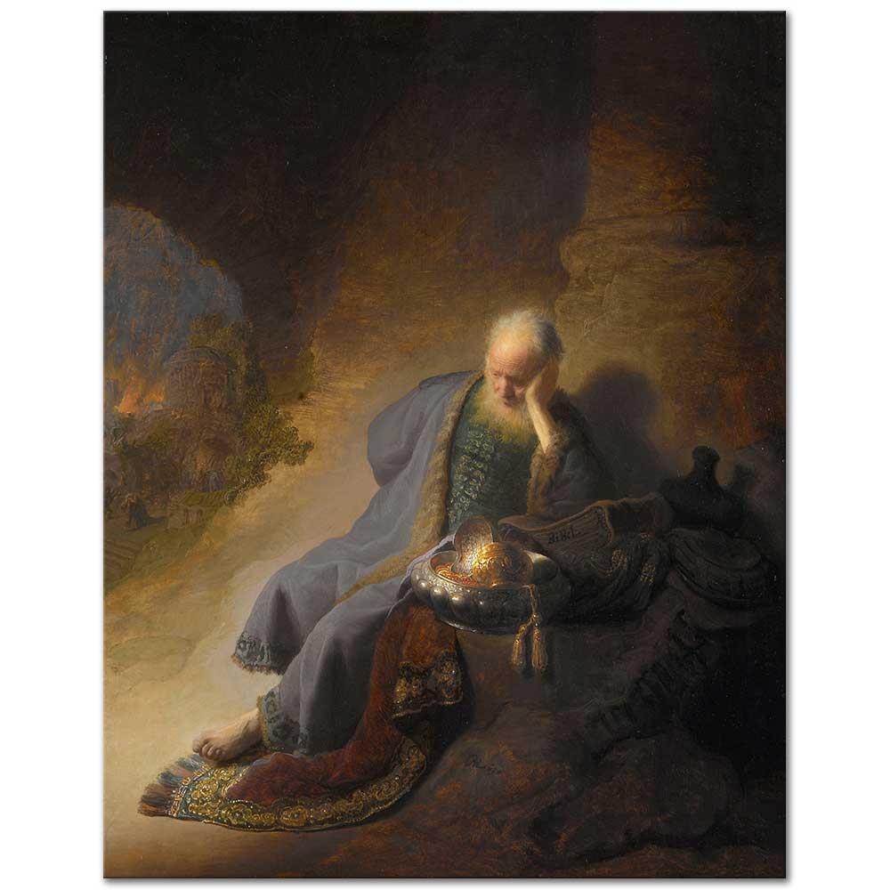 Jeremiah Lamenting the Destruction of Jerusalem by Rembrandt van Rijn