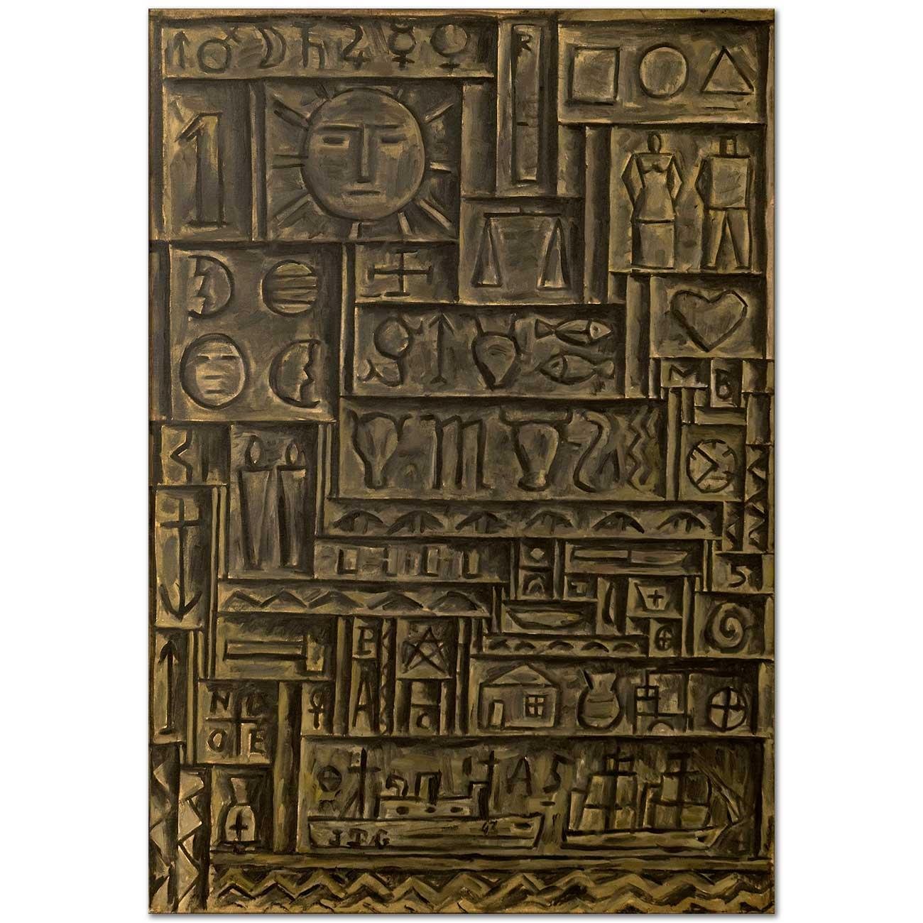 Joaquin Torres Garcia Evrensel Sanat Kanvas Tablo