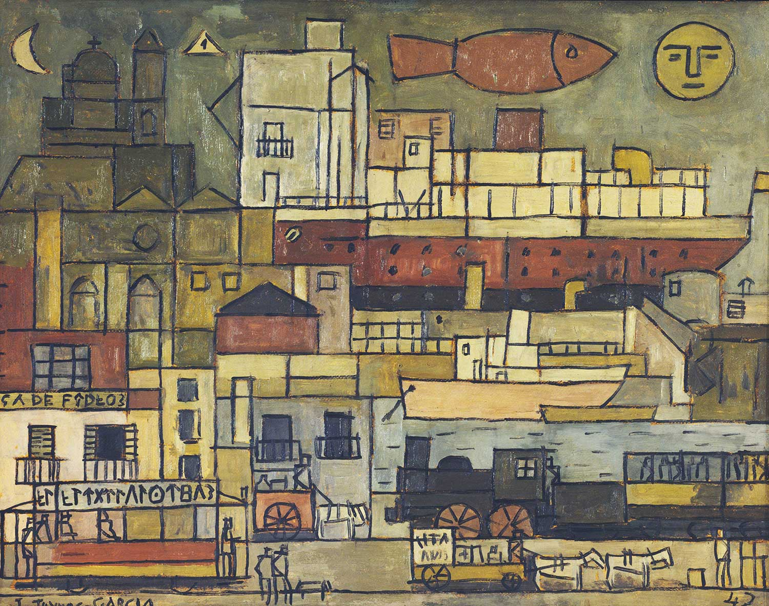 Joaquin Torres Garcia Liman Kanvas Tablo