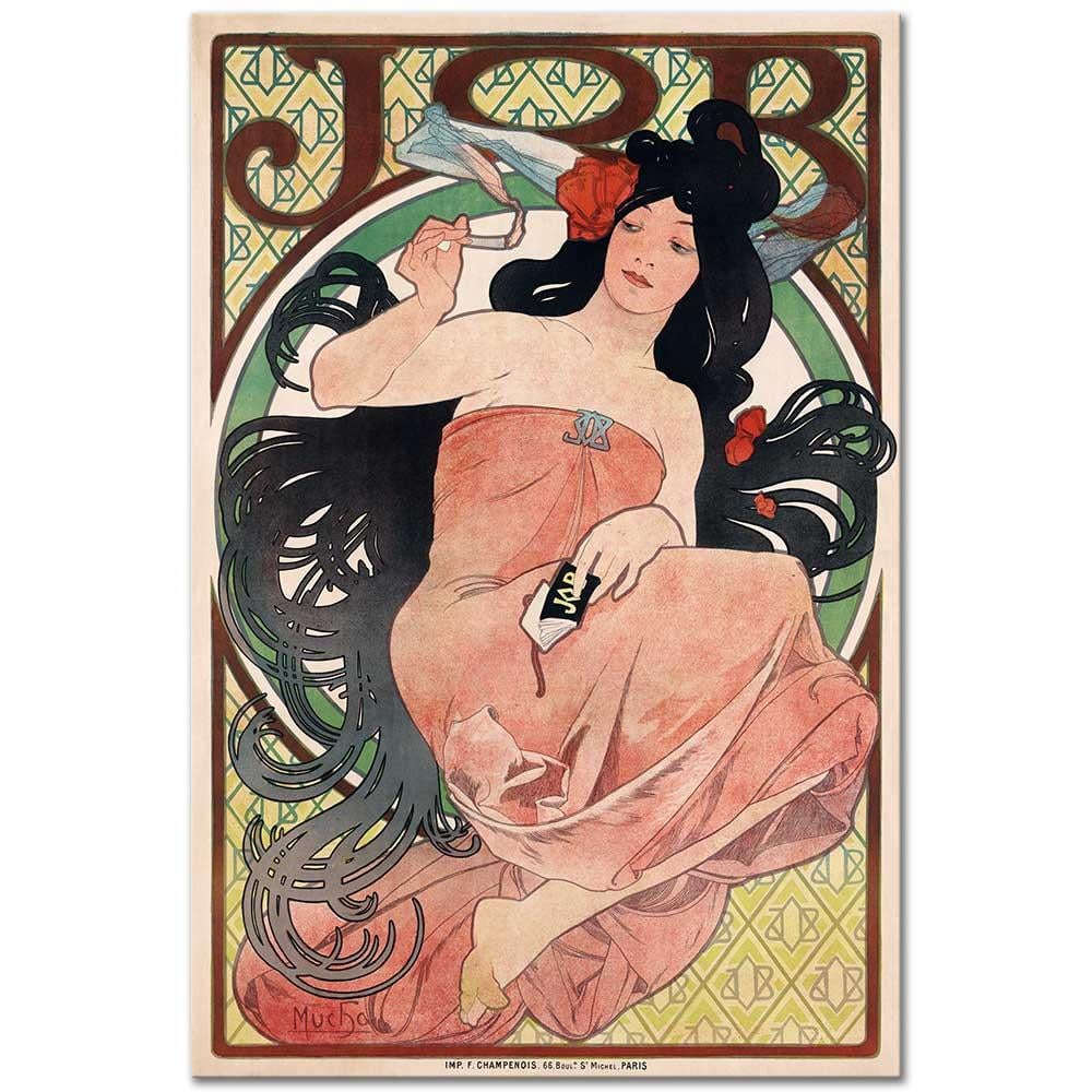 Alphonse Mucha JOB Kanvas Tablo