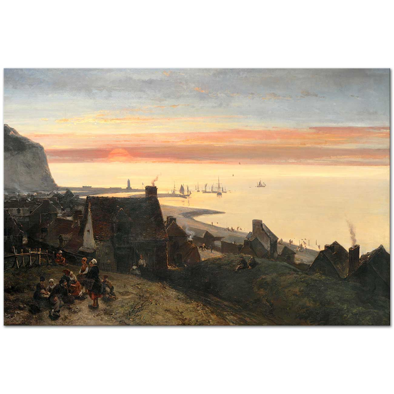 Johan Barthold Jongkind Etretat Limanı Kanvas Tablo