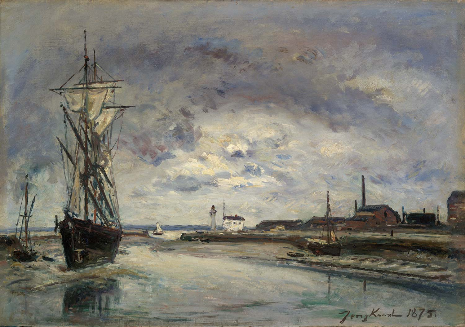 Johan Barthold Jongkind The Port Of Honfleur Art Print