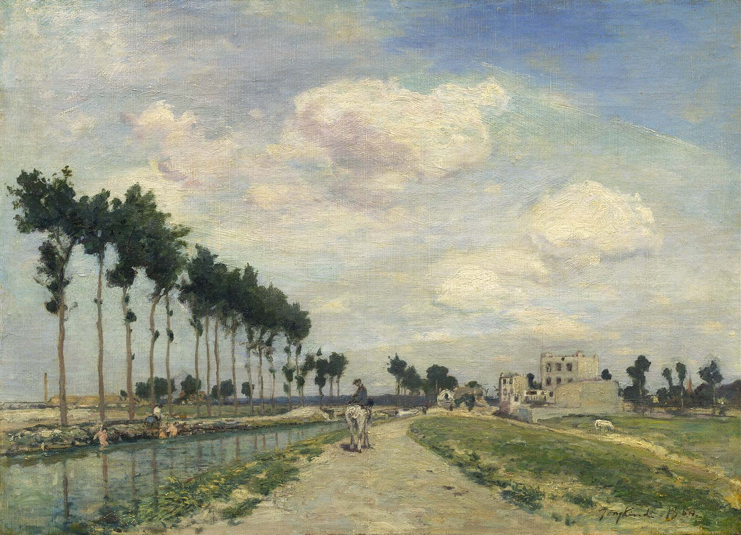 Johan Barthold Jongkind The Towpath Art Print