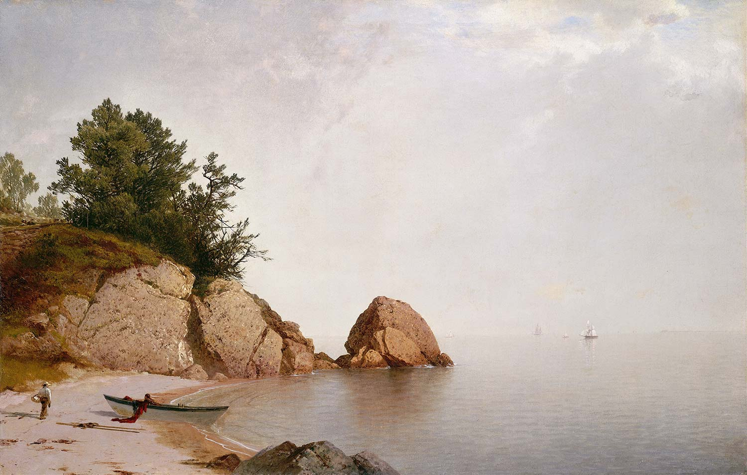John Frederick Kensett Beach At Beverly Art Print