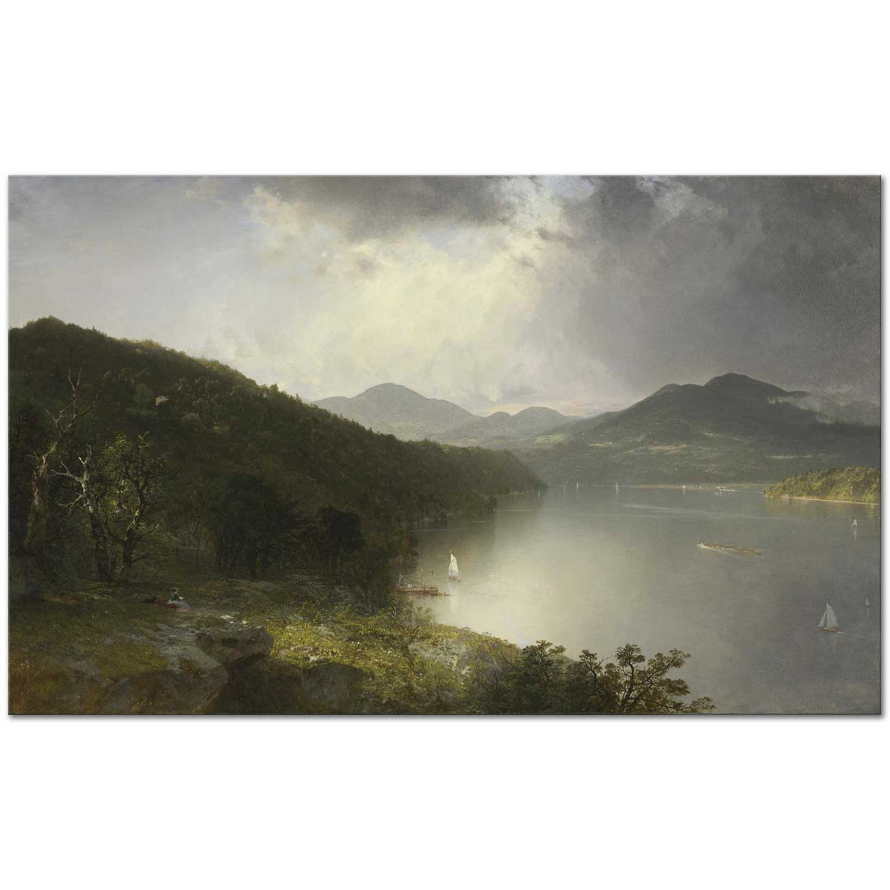 John Frederick Kensett Hudson River Art Print