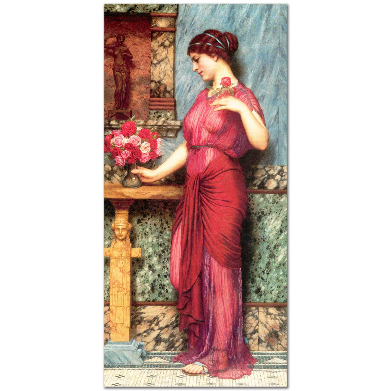 John William Godward Venüse Adak Kanvas Tablo