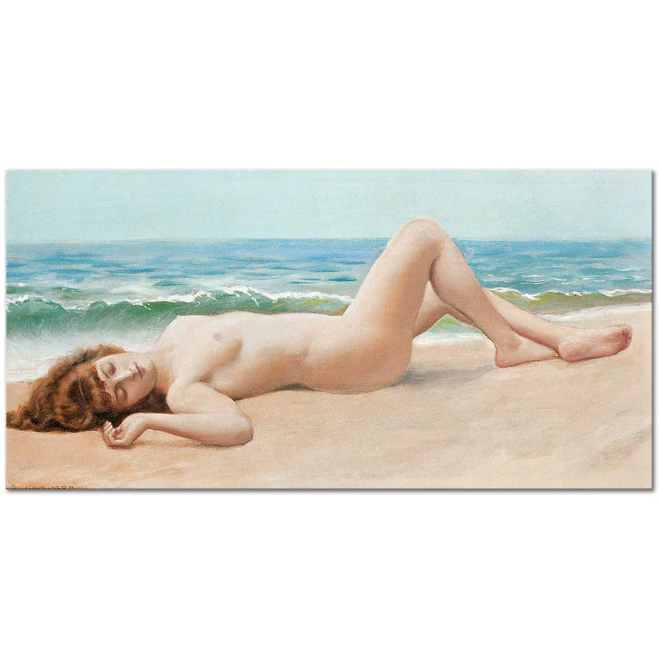 John William Godward Sahilde Nü Kanvas Tablo