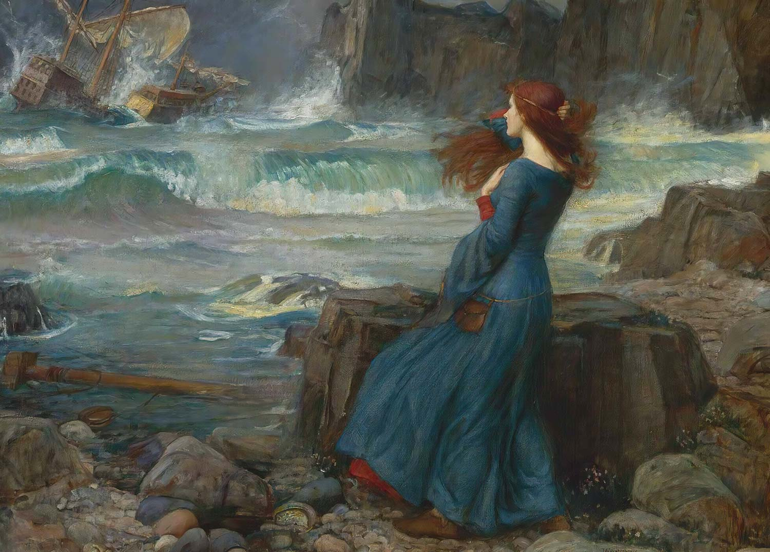 Miranda Gazing at the Sea by John William Waterhouse