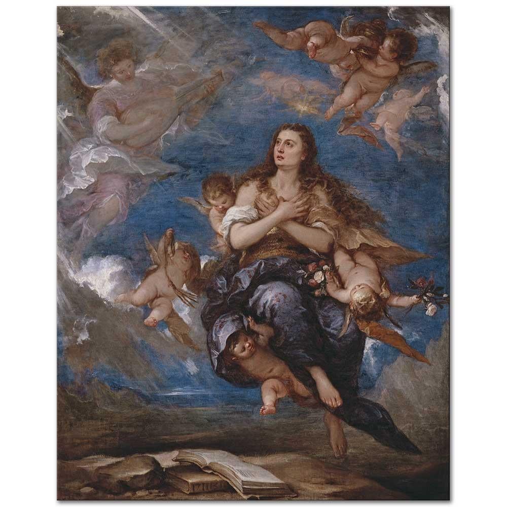 Jose Claudio Antolinez Assumption of Mary Magdalene Art Print