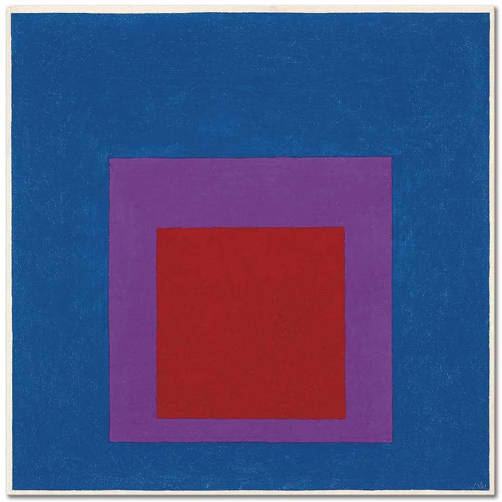 Josef Albers Gök Mavisine Saygı Etüdü Kanvas Tablo