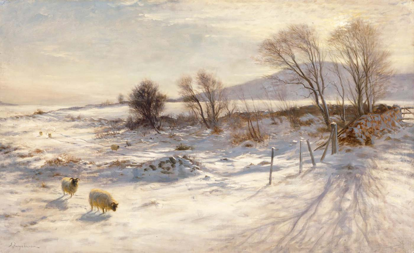 When Snow the Pasture Sheets by Joseph Farquharson