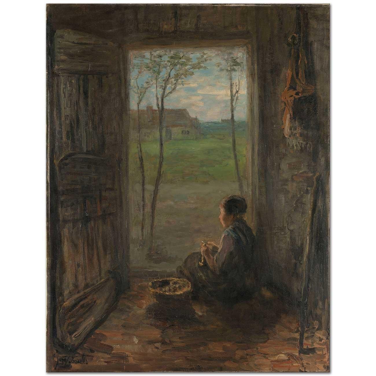 A Laren Scene by Jozef Israëls