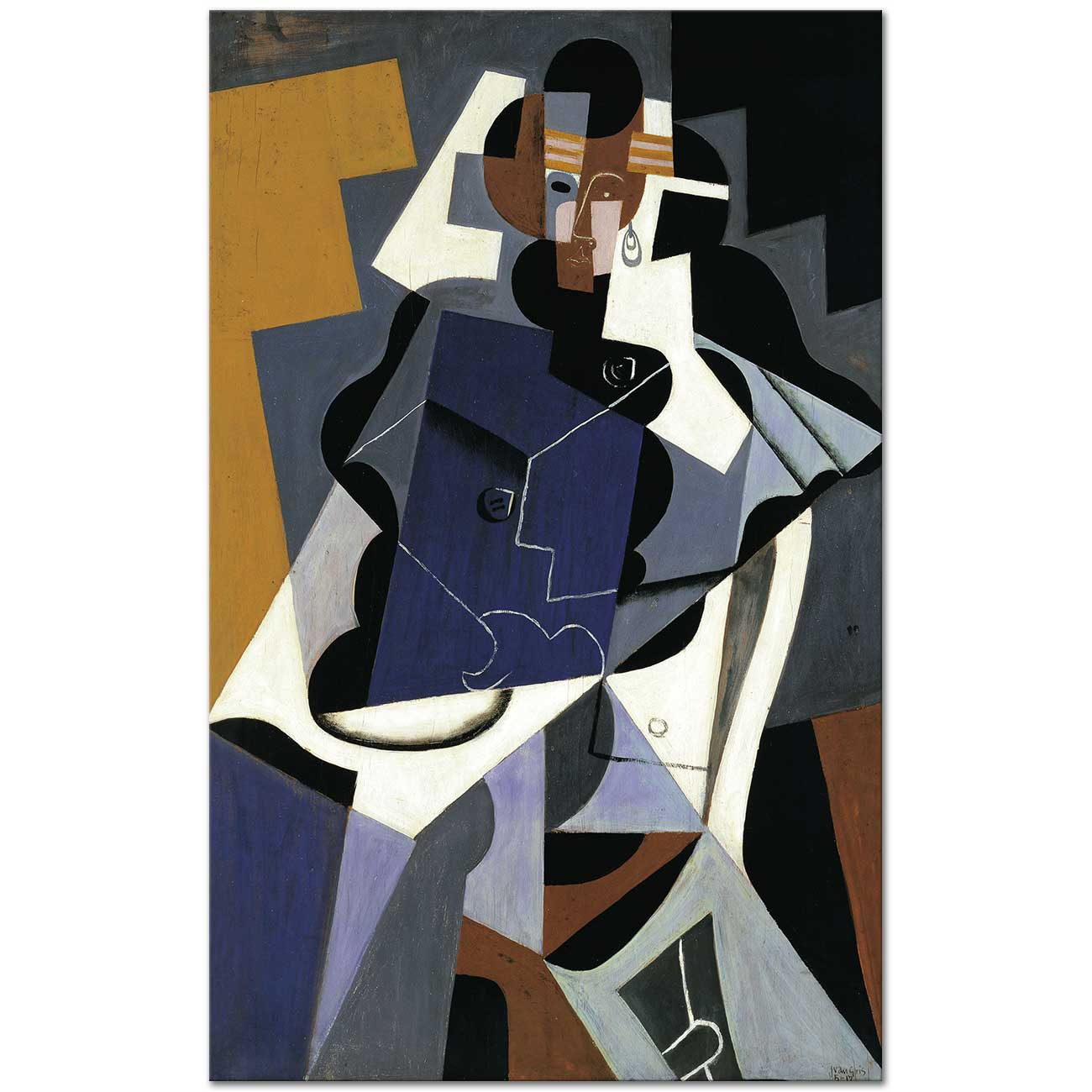 Juan Gris Oturan Kadın Kanvas Tablo