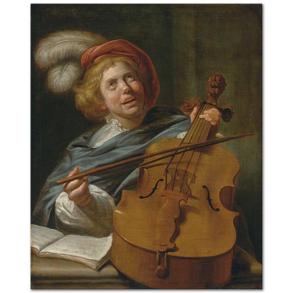 Judith Leyster Çellist Kanvas Tablo
