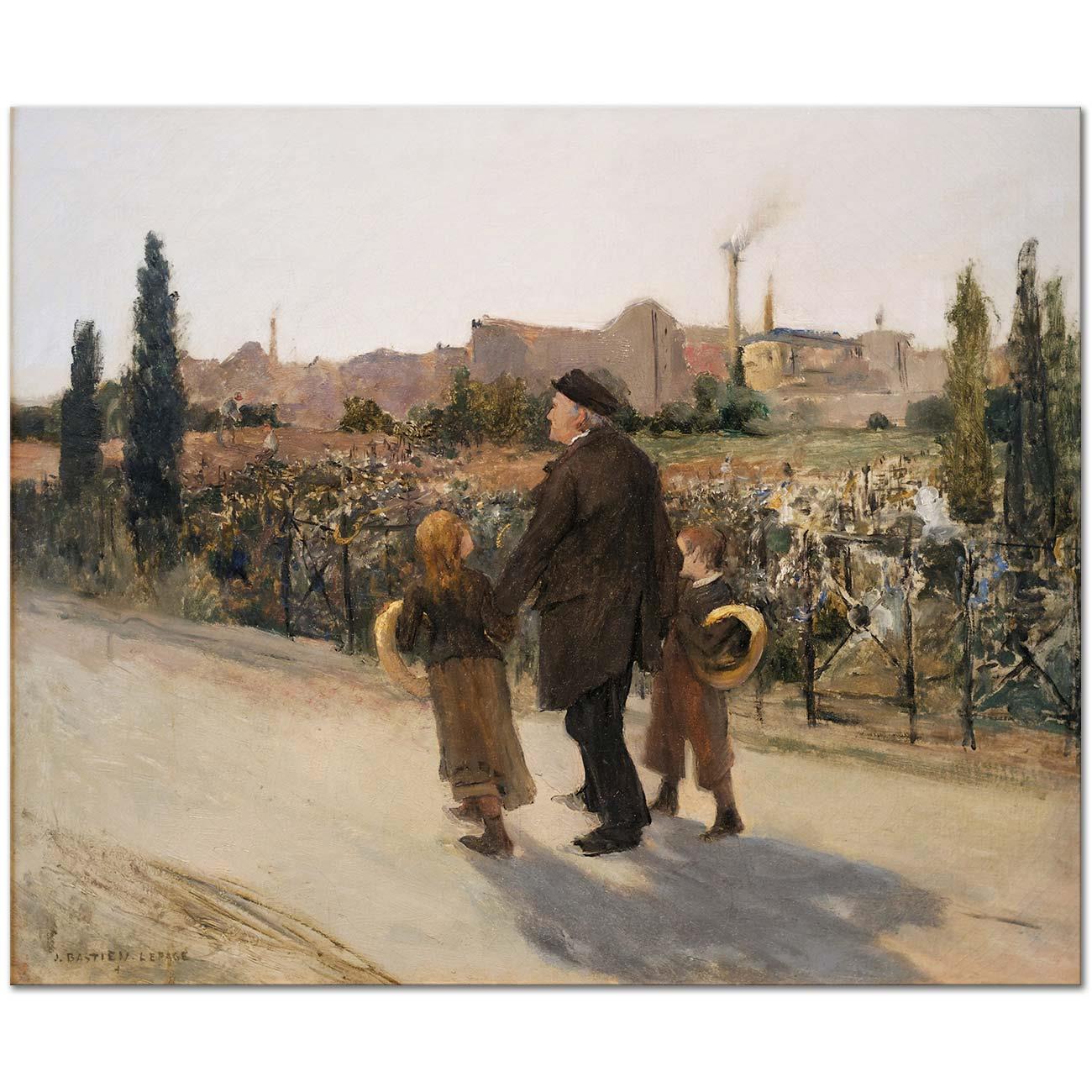 Jules Bastien Lepage Herkesin Ruhsal Günü Kanvas Tablo