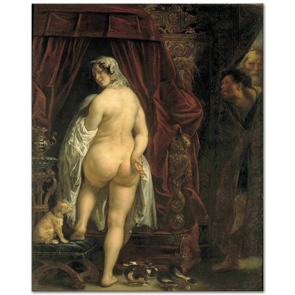 King Candaules Of Lydia Showing His Wife To Gyges by Jacob Jordaens