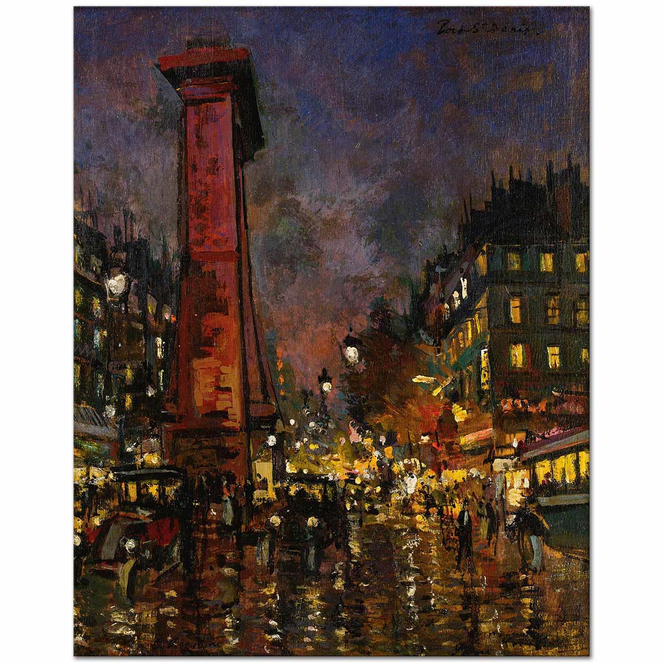 Konstantin Korovin La Porte Saint Denis Paris Kanvas Tablo