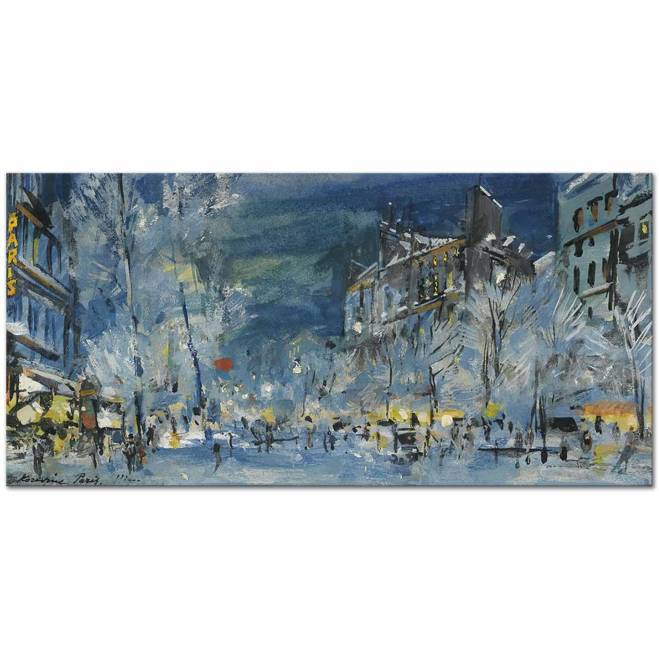 Konstantin Korovin Paris'te Kış Kanvas Tablo