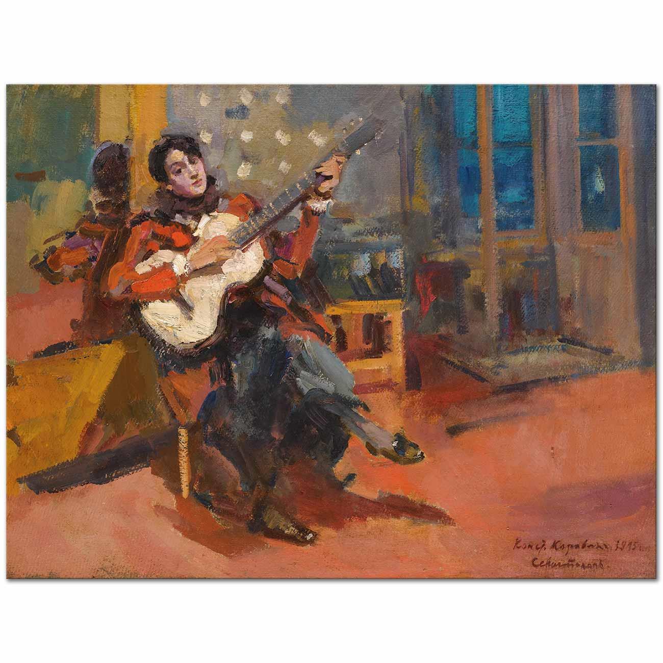 The Guitar Player by Konstantin Korovin