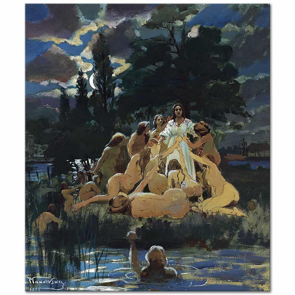 Konstantin Makovsky Su Perileri Kanvas Tablo