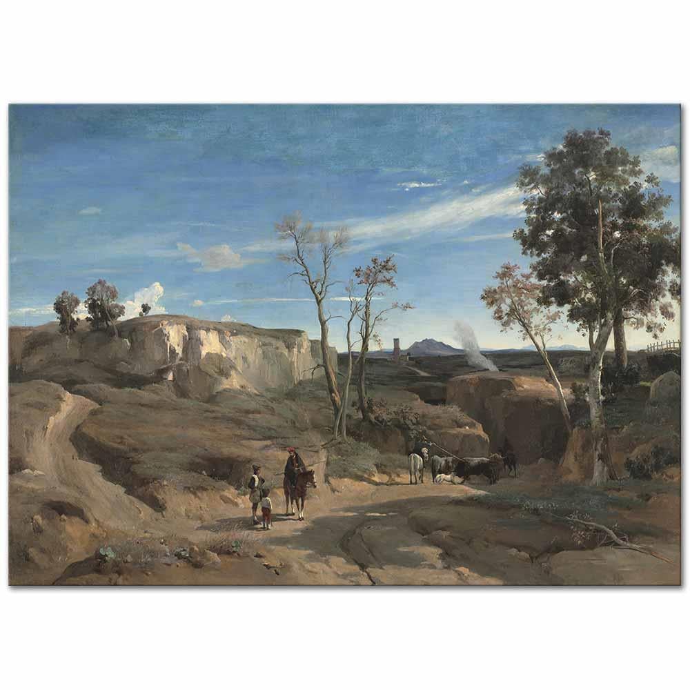 La Cervara The Roman Countryside by Jean Baptiste Camille Corot as Art Print